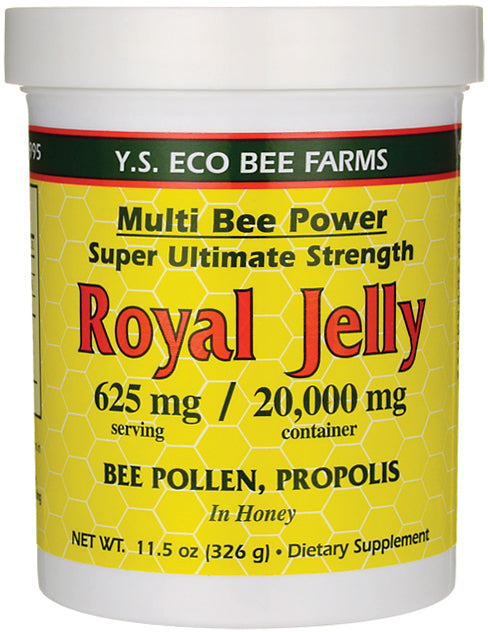 Royal Jelly, 625 mg per Serving 20000 mg per Container, 11.5 Oz (326 g) Jelly , Brand_Ys Oganic Bee Farm Form_Jelly Potency_20000 mg Size_11 Oz
