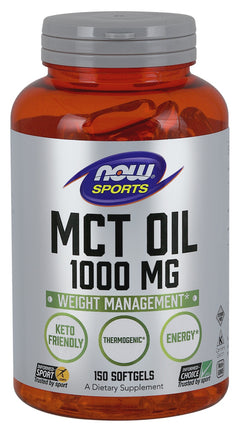 MCT Oil 1000 mg, 150 Softgels , Brand_NOW Foods Potency_1000 mg Size_150 Softgels