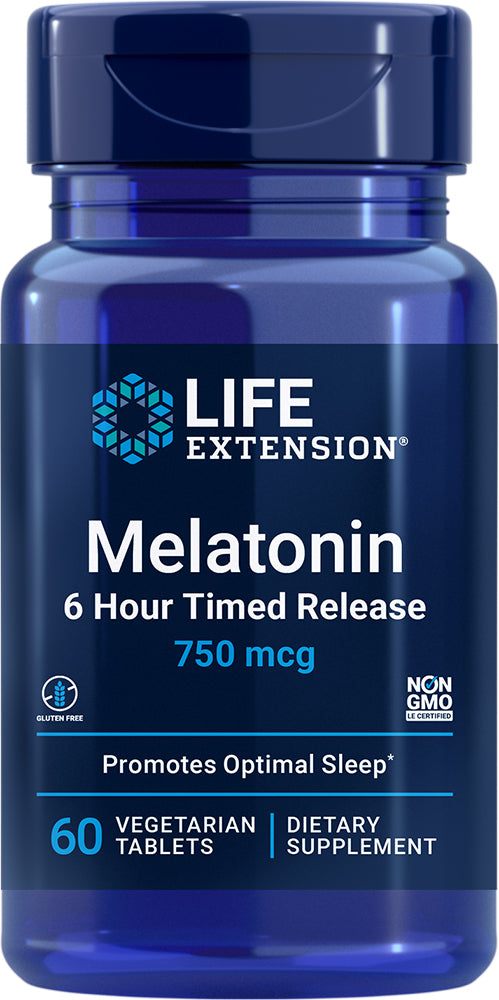 Melatonin 6 Hour Timed Release, 60 Vegetarian Tablets ,