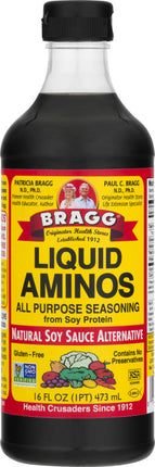 Liquid Aminos All Purpose Seasoning - Natural Soy Sauce Alternative, 16 Fl Oz (473 mL) Liquid , Brand_Bragg Flavor_Natural Form_Liquid Size_16 Oz