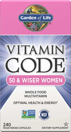 Vitamin Code® 50 & Wiser Women, 240 Vegetarian Capsules