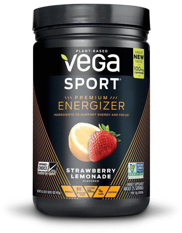 Vega Sport® Premium Energizer, Strawberry Lemonade Flavor, 25 Servings , Brand_Vega Flavor_Strawberry Lemonade Form_Powder Size_25 Count