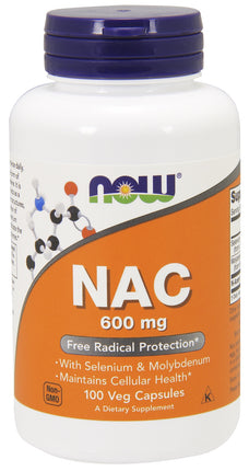 NAC N-Acetyl Cysteine, 600 mg, 250 Vcaps , Brand_NOW Foods Form_Vcaps Potency_600 mg Size_250 Caps
