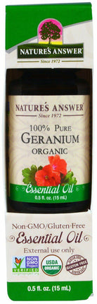 100% Organic Pure Geranium, 0.5 Fl Oz (15 mL) Essential Oil , 20% Off - Everyday [On] Aromatherapy
