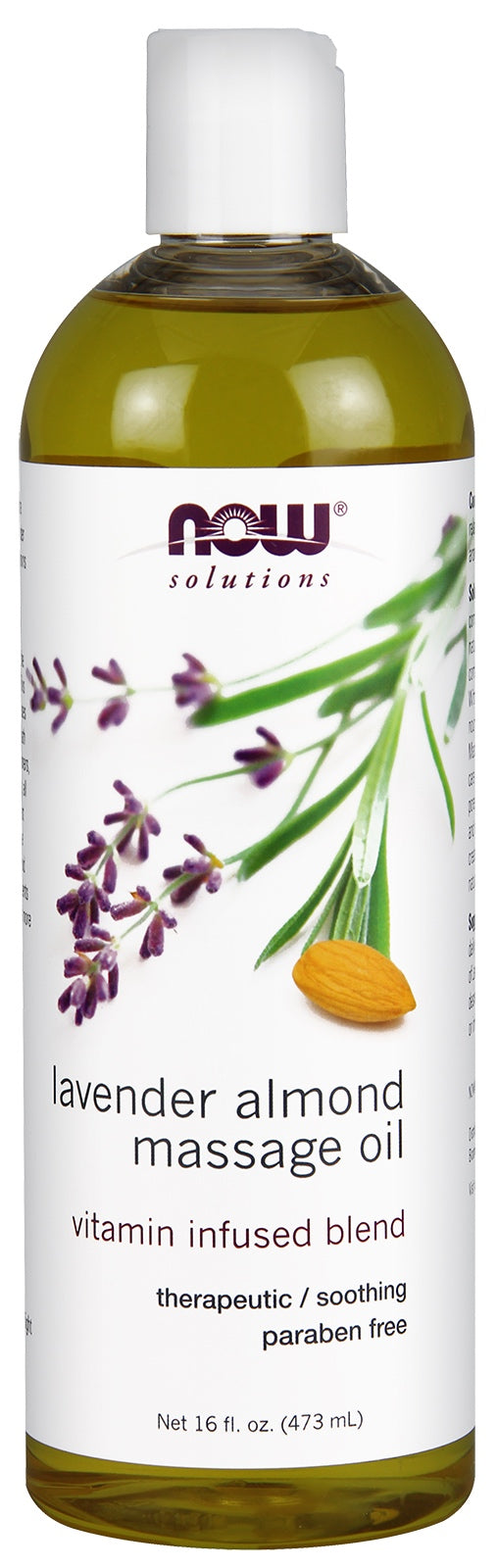 Lavender Almond Massage Oil, 16 fl oz. , Brand_NOW Foods Form_Oil Size_16 Fl Oz