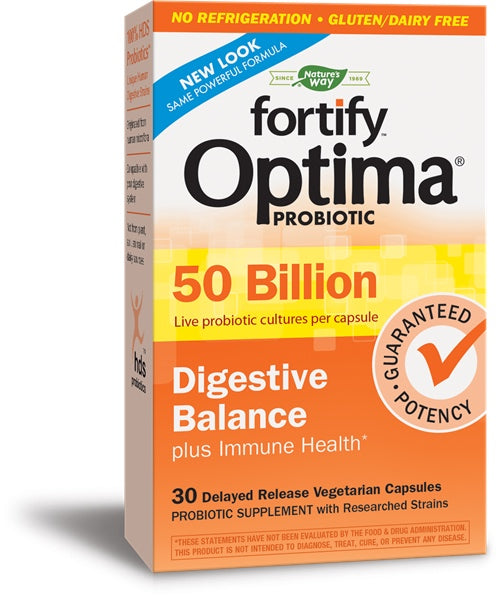 Fortify™ Optima® Digestive Balance 50 Billion Probiotic, 30 Veg Capsules
