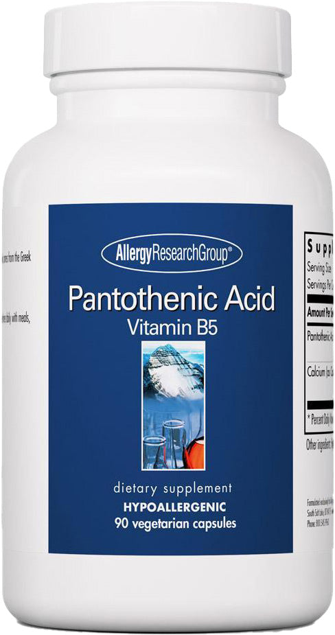 Pantothenic Acid, 90 Vegetarian Capsules , Brand_Allergy Research Group