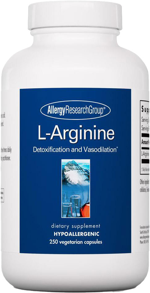 L-Arginine, 500 mg, 250 Vegetarian Capsules , Brand_Allergy Research Group