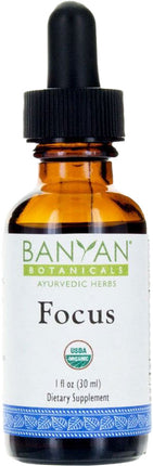 Focus (Organic), 1 Fl Oz (30 mL) Liquid , Ayurveda Ayurveda Rasa_Bitter Ayurveda Rasa_Sweet Ayurveda Vipaka_Sweet Brand_Banyan Botanicals Form_Liquid Size_1 Fl Oz