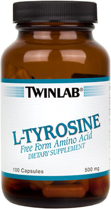L-Tyrosine, 500 mg, 100 Capsules , Brand_TwinLab Form_Capsules Potency_500 mg Size_100 Caps