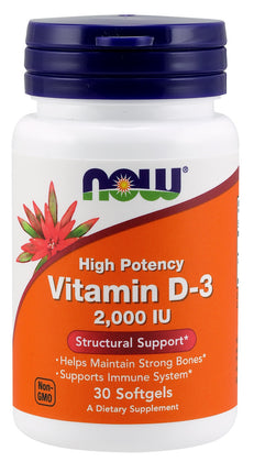 Vitamin D-3 2,000 IU Softgels , Brand_NOW Foods Form_Softgels Size_120 Softgels