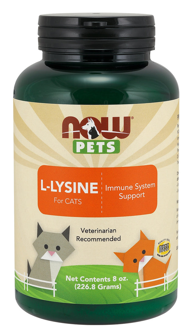 L-Lysine for Cats Powder, 8 oz. , Brand_NOW Foods Form_Powder Size_8 Oz