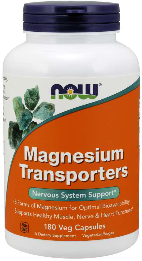 Magnesium Transporters, 180 Veg Capsules , Brand_NOW Foods Form_Veg Capsules Size_180 Caps