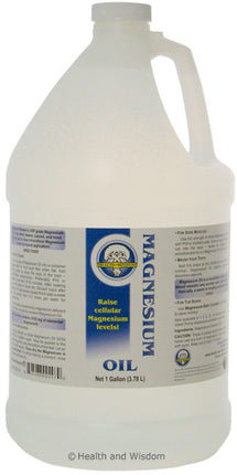 Magnesium Oil USP, (Pump Available), 64 Fl Oz (1.78 L) Oil , Brand_Health and Wisdom Form_Oil Size_64 Fl Oz