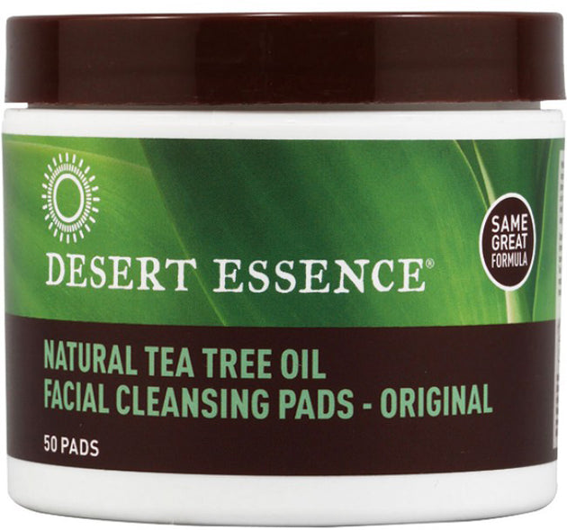 Natural Tea Tree Oil Facial Cleansing Pads, Original, 50 Pads , Brand_Desert Essence Form_Pads Size_50 Count