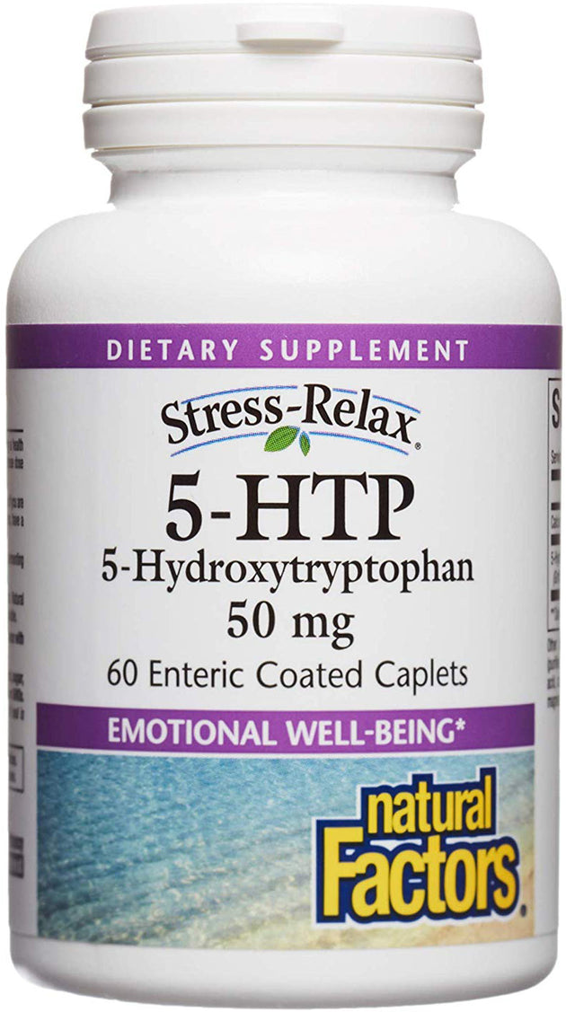 Stress-Relax 5-HTP, 50 mg, 60 Enteric Coated Caplets , 20% Off - Everyday [On]