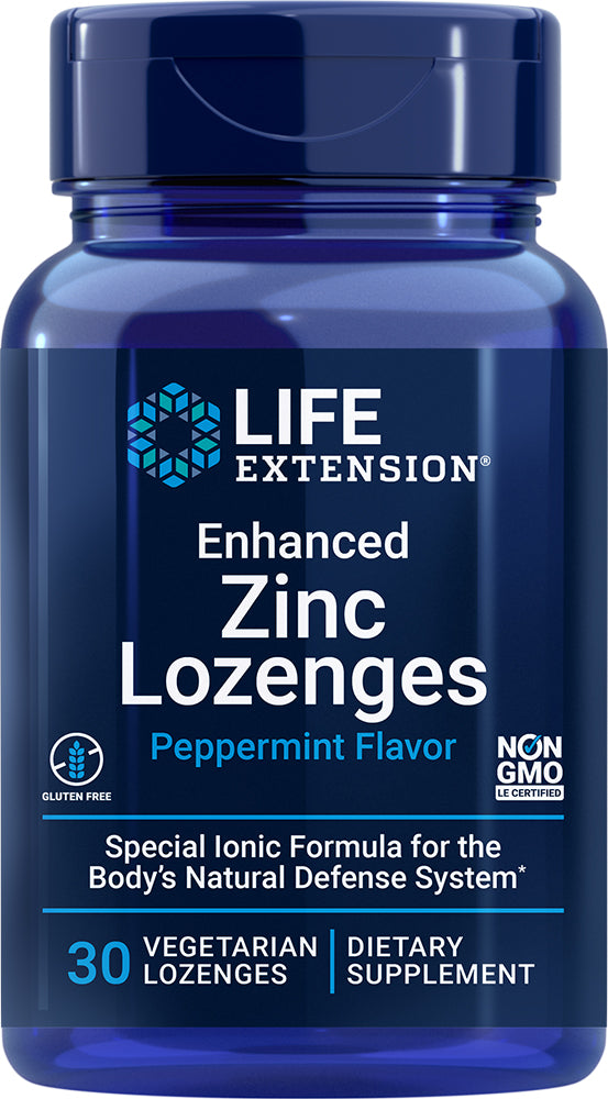Enhanced Zinc Lozenges (Peppermint), 30 Vegetarian Lozenges ,