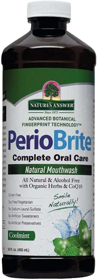 PerioBrite® Complete Oral Care Natural Mouthwash, Cool Mint Flavor, 16 Fl Oz (480 mL) Liquid , Brand_Nature's Answer Flavor_Mint Form_Liquid Size_16 Fl Oz