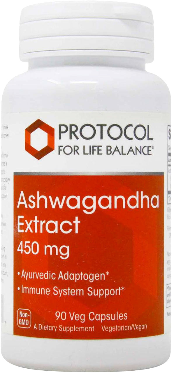 Ashwaganda Extract, 450 mg, 90 Vegetarian Capsules , Brand_Protocol for Life Balance