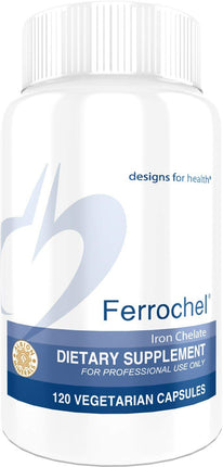 Ferrochel™ Iron Chelate, 120 Vegetarian Capsules , Brand_Designs for Health Form_Vegetarian Capsules Size_120 Caps