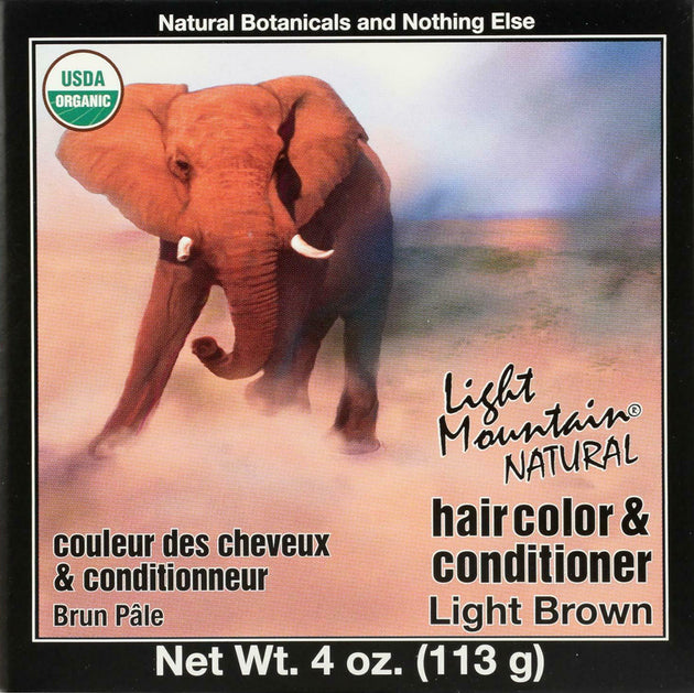 Natural Hair Color & Conditioner, Light Brown, 4 Oz (113 g) , Brand_Light Mountain Form_Hair Dye Size_4 Oz