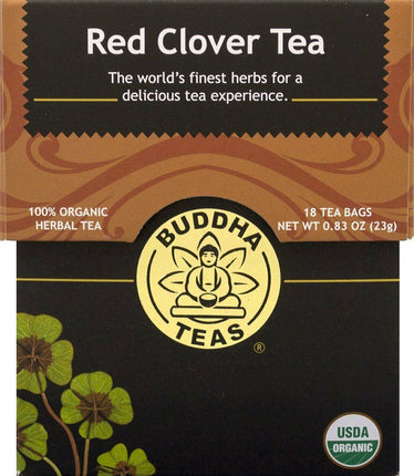 Red Clover Tea, 18 Tea Bags , Brand_Buddha Teas Form_Tea Bags Size_18 Count