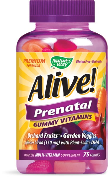 Alive!® Premium Prenatal Gummies, 75 Gummies , Brand_Nature's Way Form_Gummies Size_75 Count