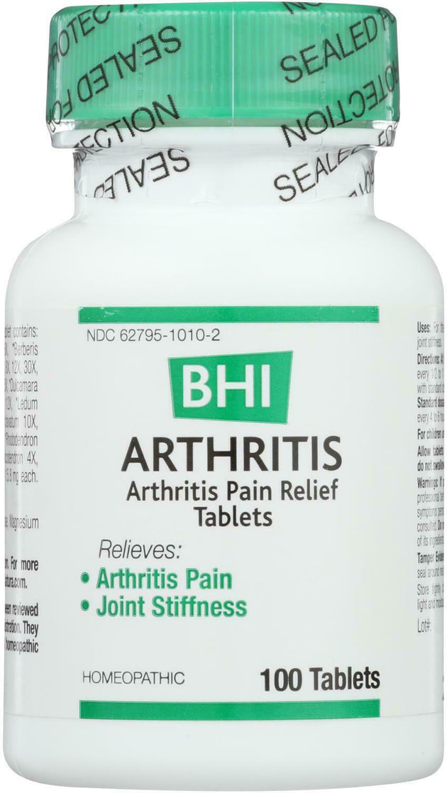 Arthritis - Arthritis Pain Relief Tablets, 100 Tablets , Brand_Bhi Flavor_Unflavored Form_Tablets Size_100 Count