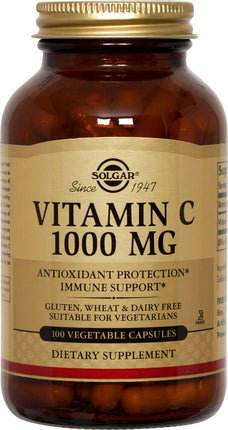Vitamin C, 1000 mg, 100 Vegetable Capsules , Brand_Solgar Potency_1000 mg Size_100 Caps
