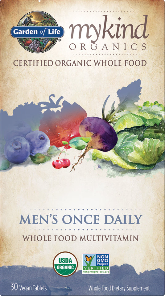 mykind Organics Men’s Once Daily Multi, 30 Vegan Tablets , Brand_Garden of Life Form_Vegan Tablets Size_30 Tabs