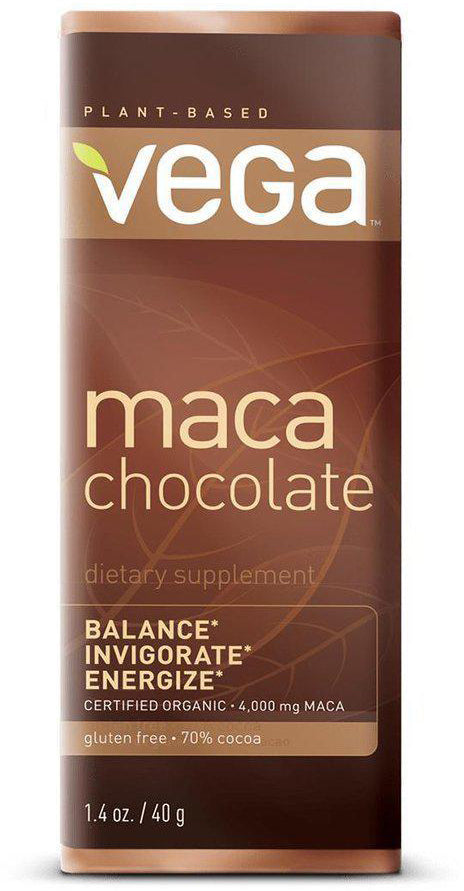 Vega® Organic Chocolate Maca Bar, 1.4 oz , Brand_Vega Flavor_Chocolate Form_Bar Size_1 Oz