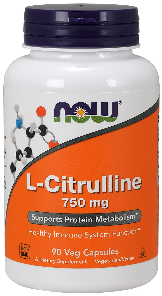 L-Citrulline 750 mg, 90 Veg Capsules , Brand_NOW Foods Potency_750 mg Size_90 Caps