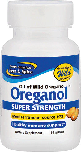 Oil of Wild Oregano - Oreganol Super Strength & Researched-Tested P73, 60 Gelcaps , Brand_North American Herb and Spice Form_Gelcaps Size_60 Softgels