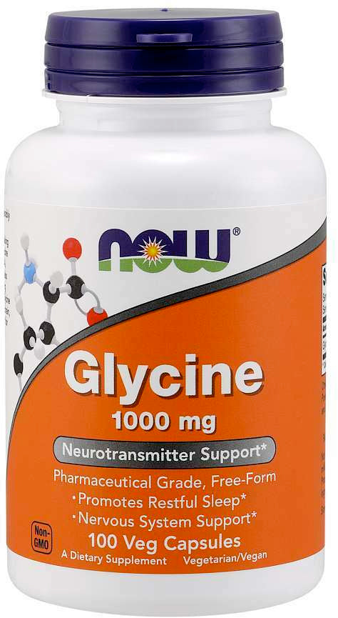 Glycine 1000 mg, 100 Veg Capsules , Brand_NOW Foods Potency_1000 mg Size_100 Caps
