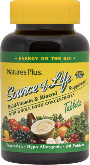 Source of Life Multivitamin 90 Tablets , Brand_Nature's Plus Form_Tablets Size_90 Tabs
