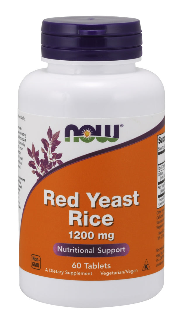 Red Yeast Rice 1200 mg, 60 Tablets , Brand_NOW Foods Form_Tablets Potency_1200 mg Size_60 Tabs