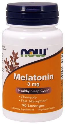 Melatonin 3 mg Lozenges , Brand_NOW Foods Form_Lozenges Potency_3 mg Size_180 Lozenges