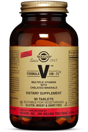Formula V, VM-75, 90 Tablets , Brand_Solgar Form_Tablets Size_90 Tabs
