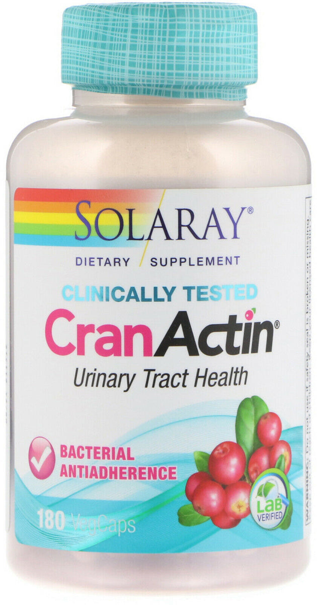 Cranactin Cranberry AF Extract 400 mg, 180 Capsules , Brand_Solaray Form_Capsules Potency_400 mg Size_180 Caps