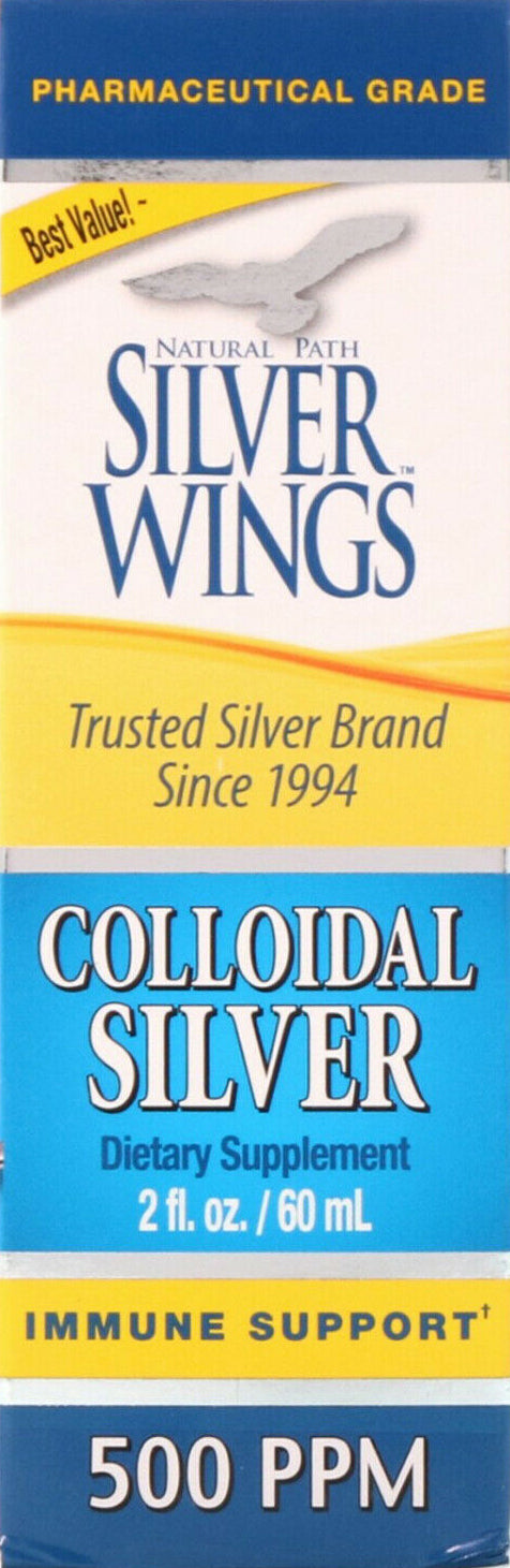 Colloidal Silver, 500 PPM, 2 Fl Oz (60 mL) Liquid , Brand_Silver Wings Form_Liquid Size_2 Fl Oz