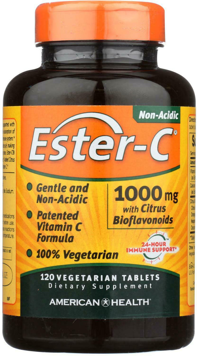 Ester-C® 1000 mg with Citrus Bioflavonoids, 120 Vegetarian Tablets , Brand_American Health Potency_1000 mg Size_120 Tabs