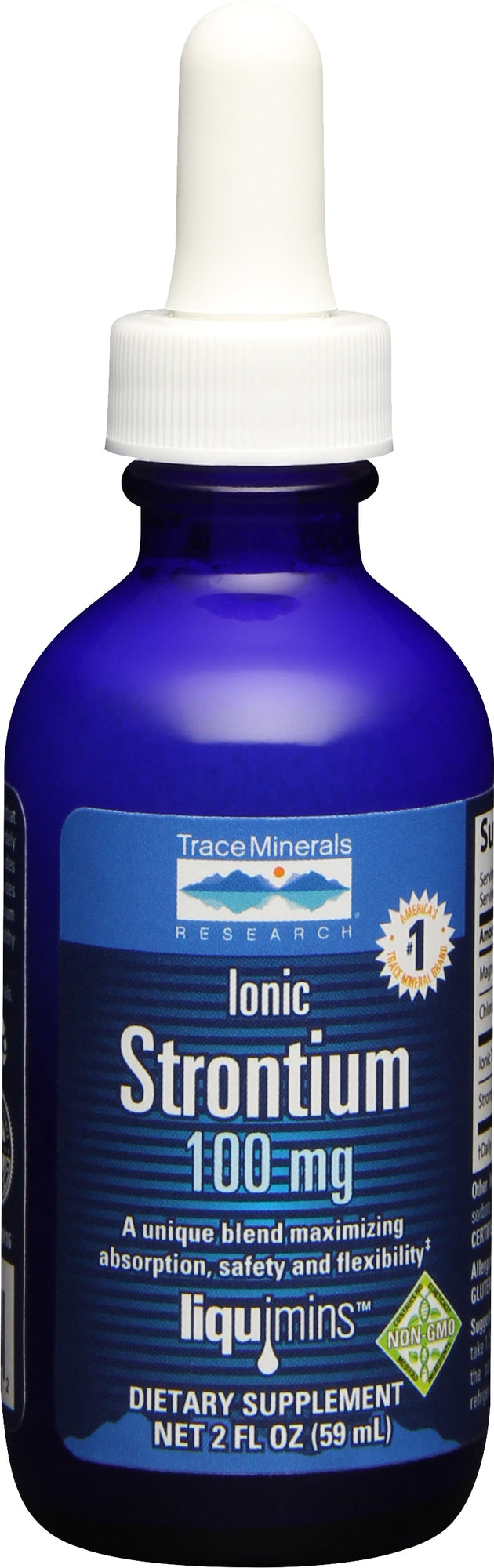 Ionic Strontium, 100 mg, 2 Fl Oz (59 mL) Liquid , Brand_Trace Minerals Potency_100 mg Size_2 Fl Oz