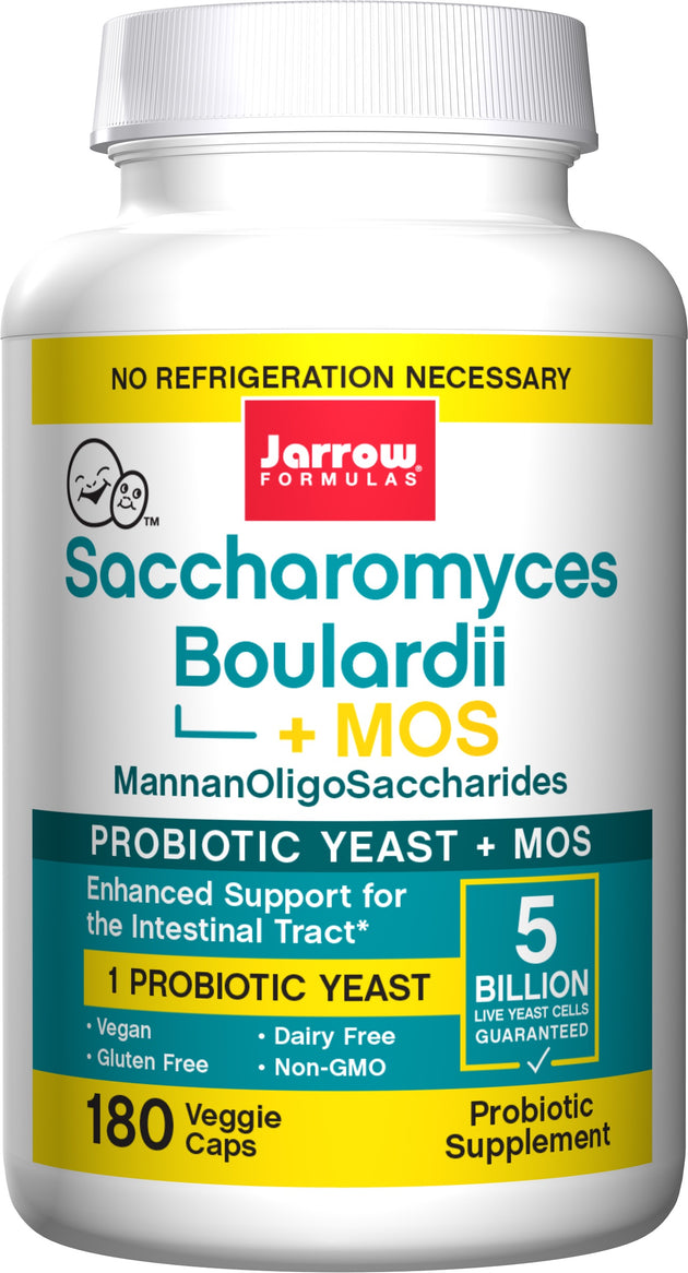 Saccharomyces Boulardii + MOS, 180 Veggie Caps , Brand_Jarrow Formulas Form_Veggie Caps Size_180 Caps