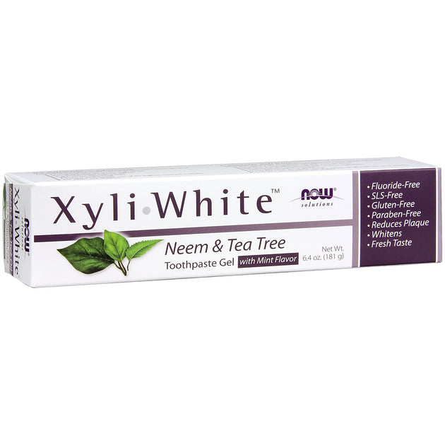 XyliWhite Neem & Tea Tree Toothpaste Gel, 6.4 oz. , Brand_NOW Foods Form_Toothpaste Gel Size_6.4 Oz