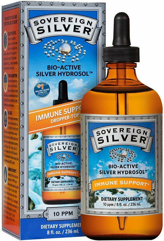 Bio-Active Silver Hydrosol™, 10 ppm, Dropper, 8 Fl Oz (236 mL) Liquid
