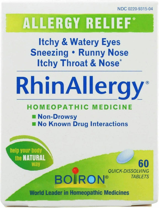 RhinAllergy, 60 Tablets , Brand_Boiron Form_Tablets Size_60 Tabs