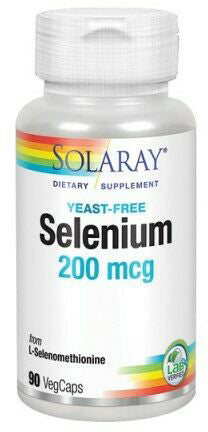 Selenium 200 mcg, 90 Capsules , Brand_Solaray Form_Capsules Potency_200 mcg Size_90 Caps