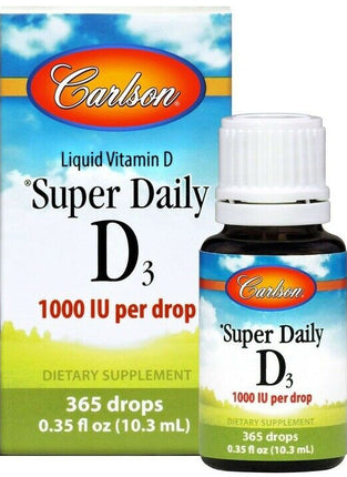 Super Daily D3, 1000 IU, 365 drops, 0.35 Fl Oz (10.3 mL) Liquid