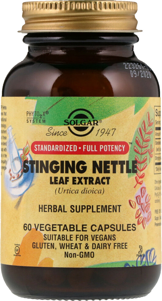 Stinging Nettle Leaf Extract, 60 Vegetable Capsules , Brand_Solgar Form_Vegetable Capsules Size_60 Caps