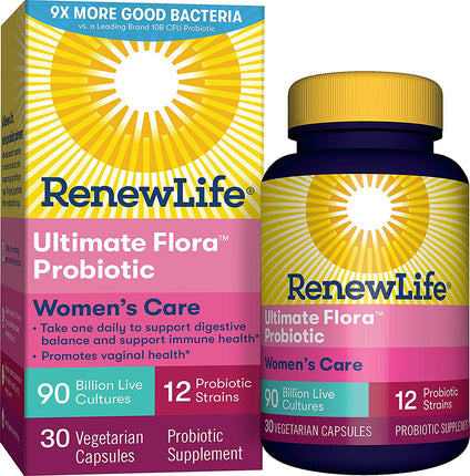 Women's Care Ultimate Flora™ Probiotic 90 Billion Cultures & 12 Probiotic Strains, 30 Vegetarian Capsules